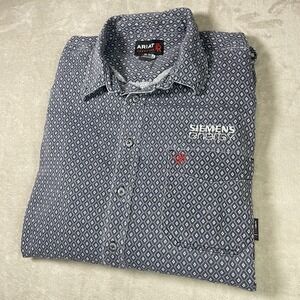 Ariat FR Button Down Shirt Khaki Tan Mens 3XL Tall Long Sleeve CAT2 Workwear